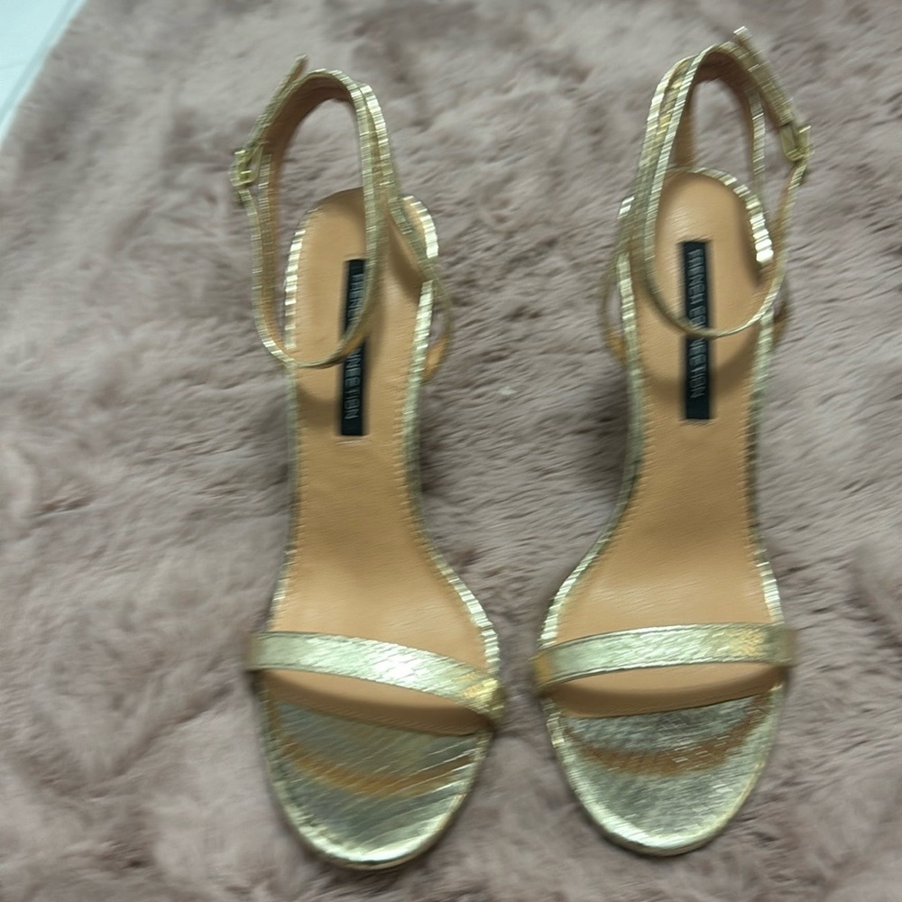 French Connection Tessa 3” Gold Heels - Picture 4 of 6